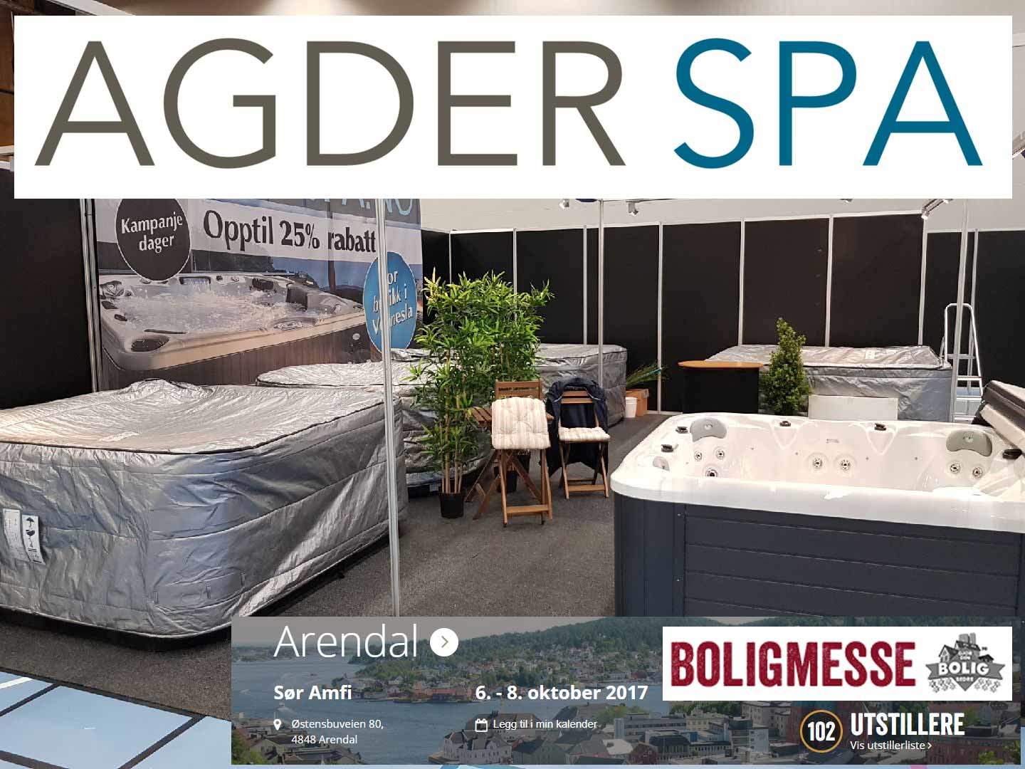 Agder Spa på Boligmessen i Arendal oktober 2017