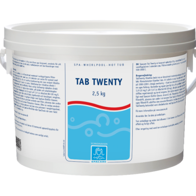 Tab-Twenty, Standspa-Tabs, 1000-3000L (Klortabletter-sakteoppløslige, for svømmebasseng og massasjeb